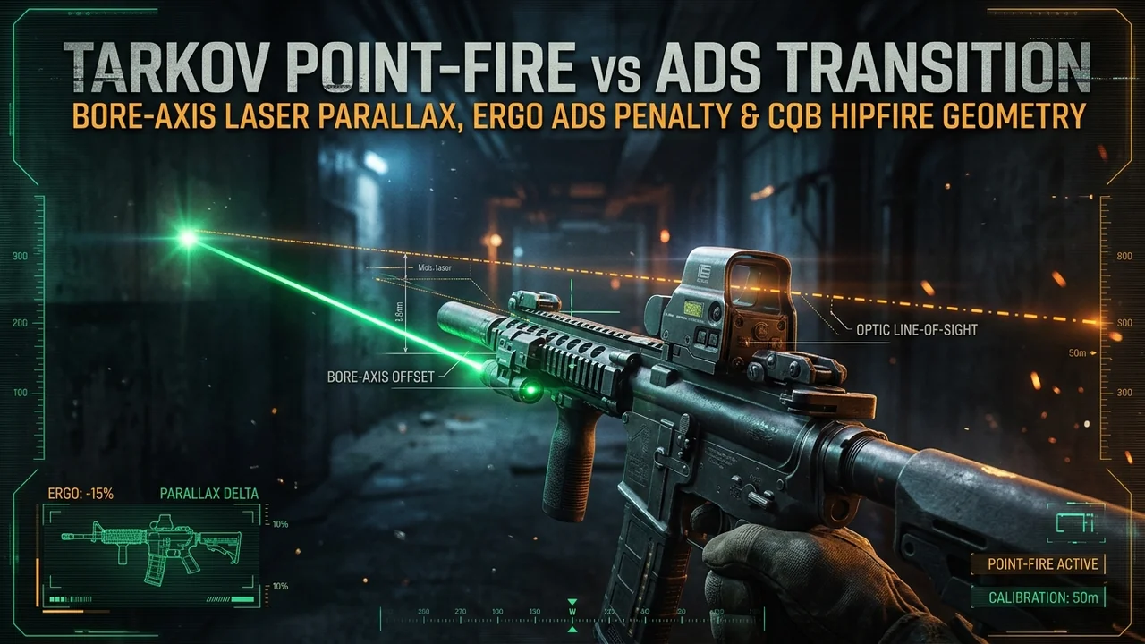 Escape from Tarkov Point-Fire (Laser Hipfire) vs. ADS Math: Bore-Axis Parallax & Ergonomics Timing