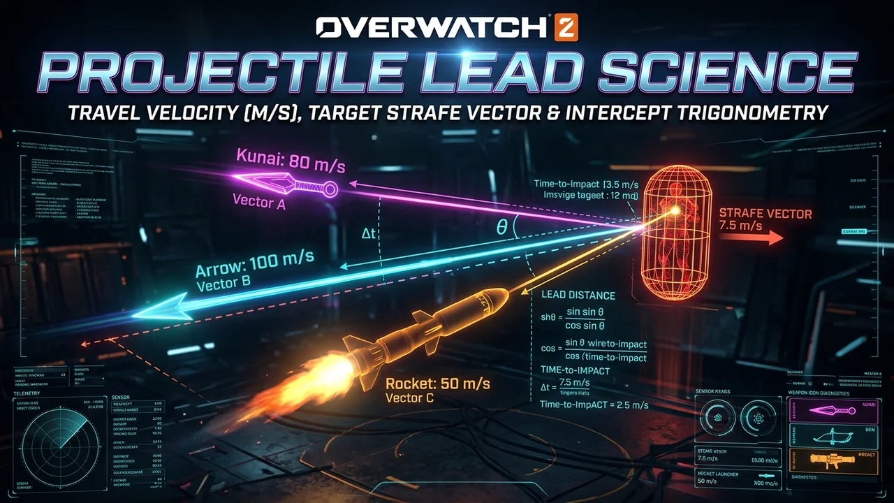 Overwatch 2 Projectile Lead Science: Exact Velocity Math for Kiriko, Hanzo, Genji & Pharah Direct Hits