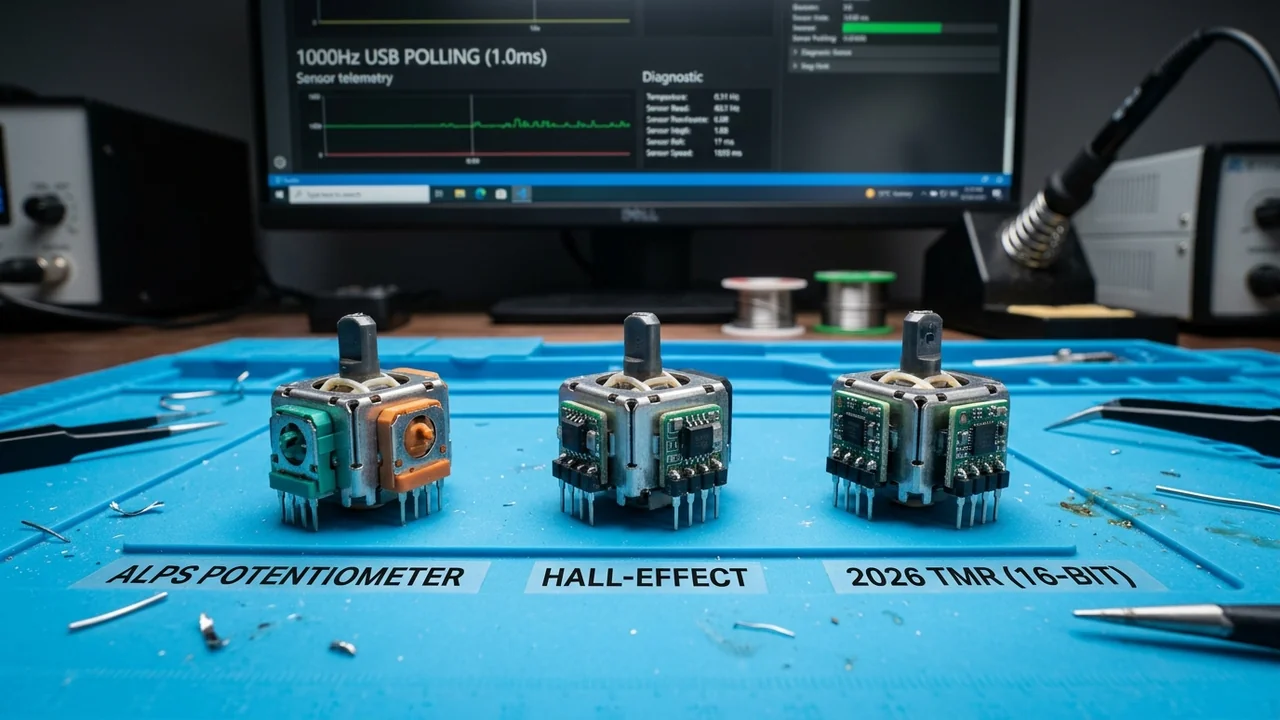 TMR vs. Hall-Effect vs. ALPS Controller Thumbsticks: 2026 Sensor Benchmark & 1000Hz Overclocking