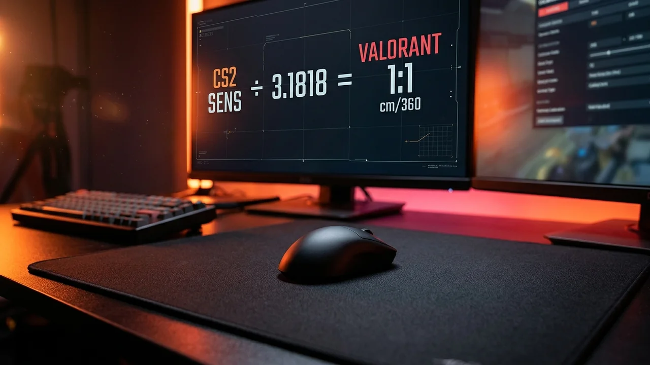 How to Convert Counter-Strike 2 (CS2) Sensitivity to Valorant (÷ 3.181818 Formula & Zoom Parity)